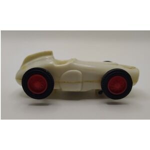 Vintage‎ Eldon Indy Slot Cream Colored Friction Powered Race Car Toy